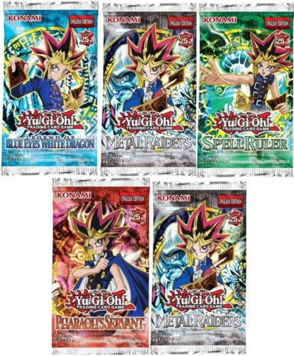 Yu Gi Oh 25th Anniversary 5-pack Lot